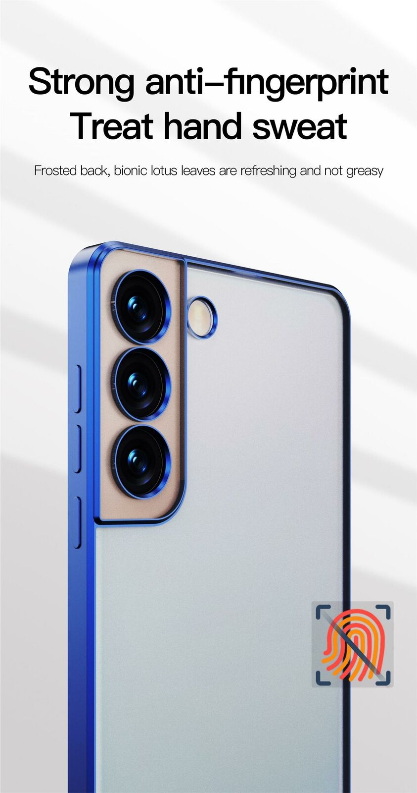 MAXSHIELD For Galaxy S22 /Plus 5G Case Clear Matte Slim Shockproof Cover