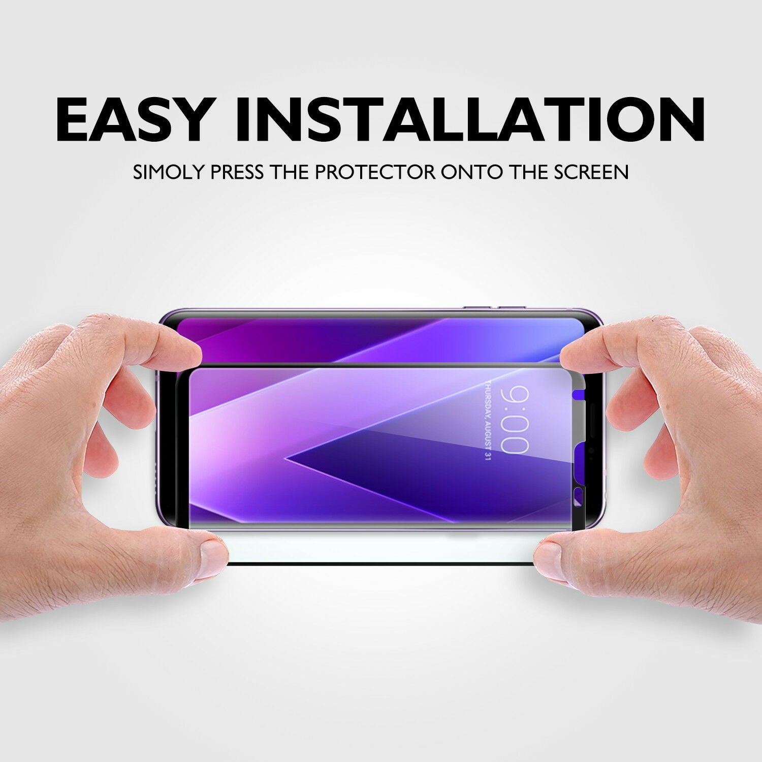 LG V50 MAXSHIELD Full Coverage Tempered Glass Screen Protector