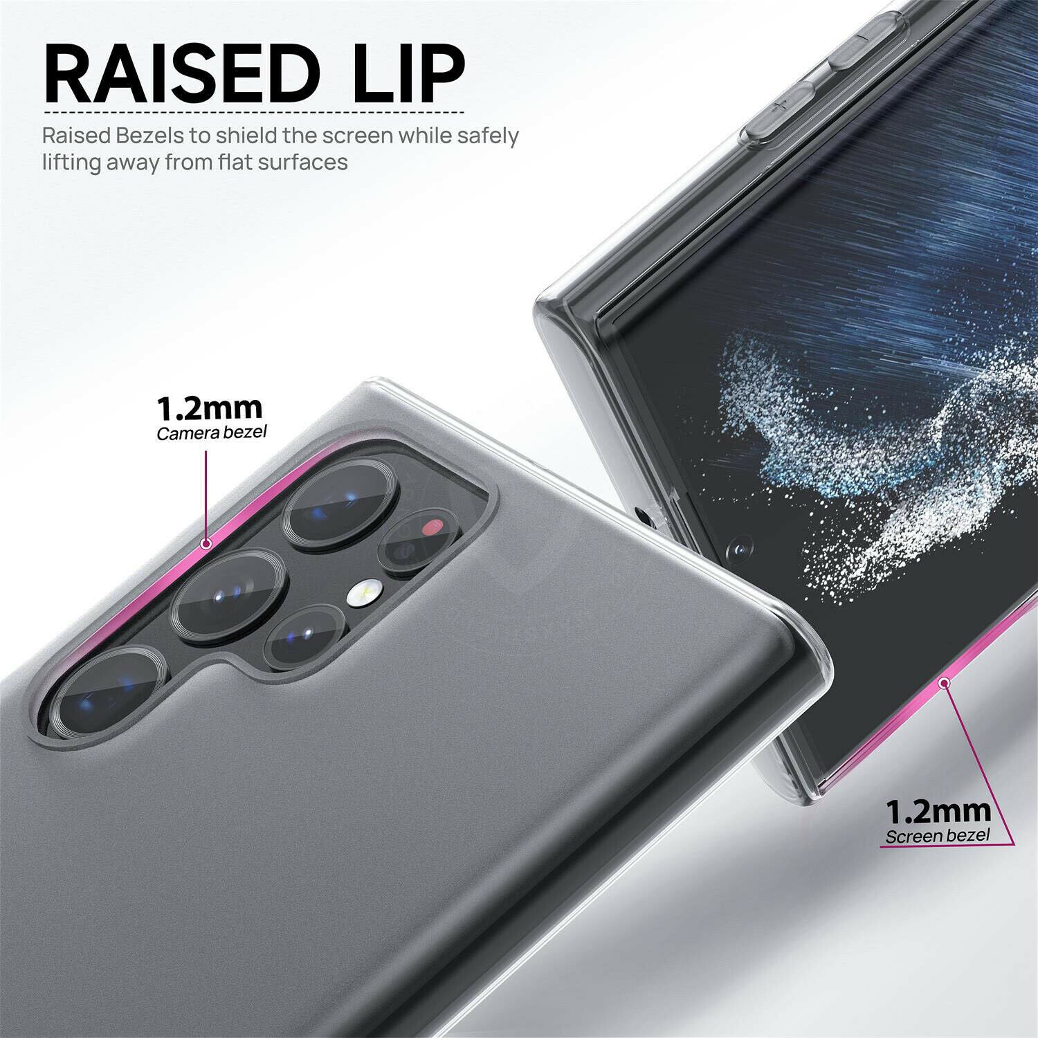 For Samsung Galaxy S22 Plus Ultra 5G Case Matte TPU Clear Slim Shockproof Cover