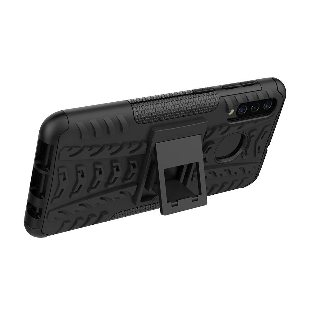 Samsung Galaxy A50 Heavy Duty Tough Shockproof Strong Rugged Anti-Knock Kids Protective Case Cover (Black)