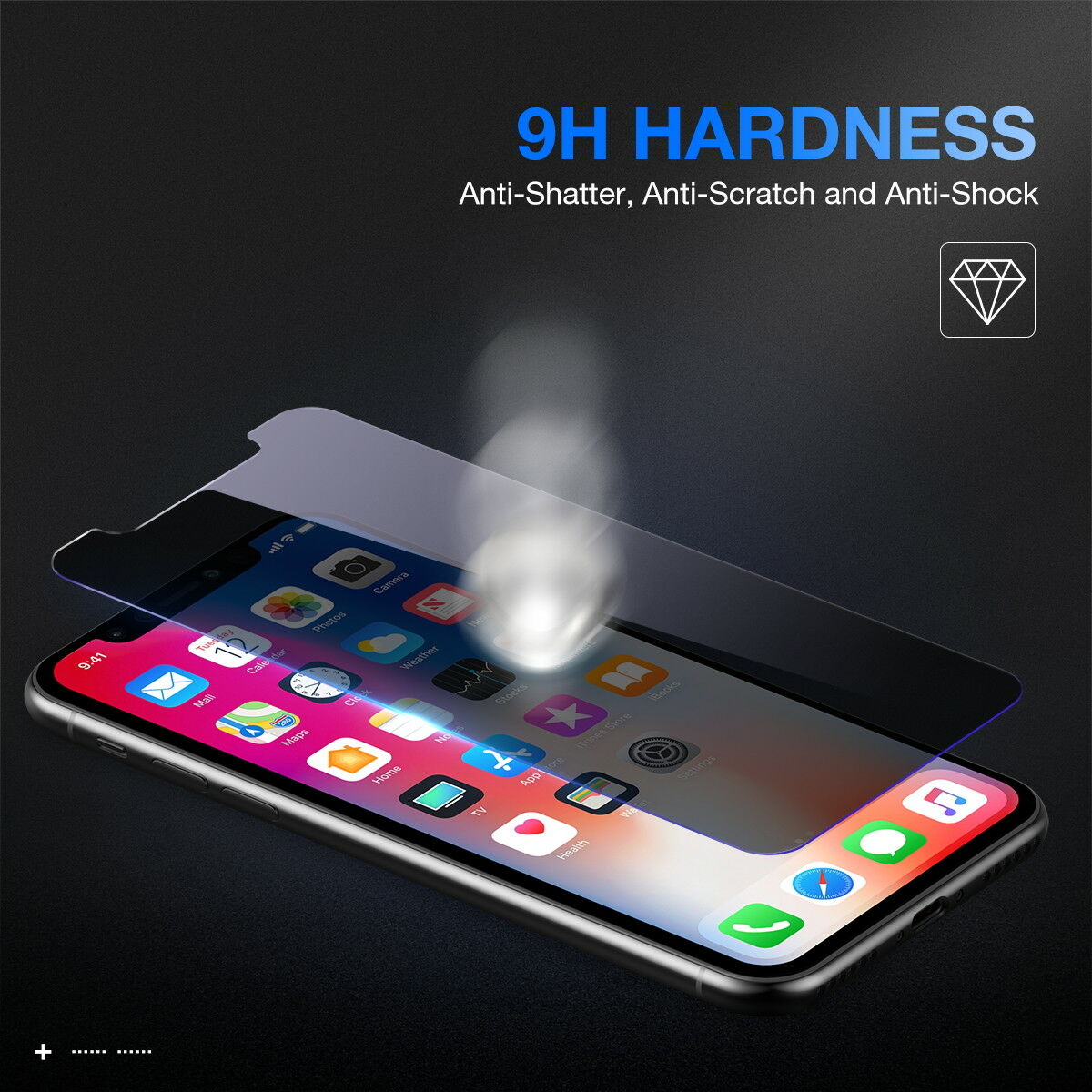 ANTI-SPY PRIVACY TEMPERED GLASS SCREEN PROTECTOR FOR Apple iPhone 11 Pro 5.8"