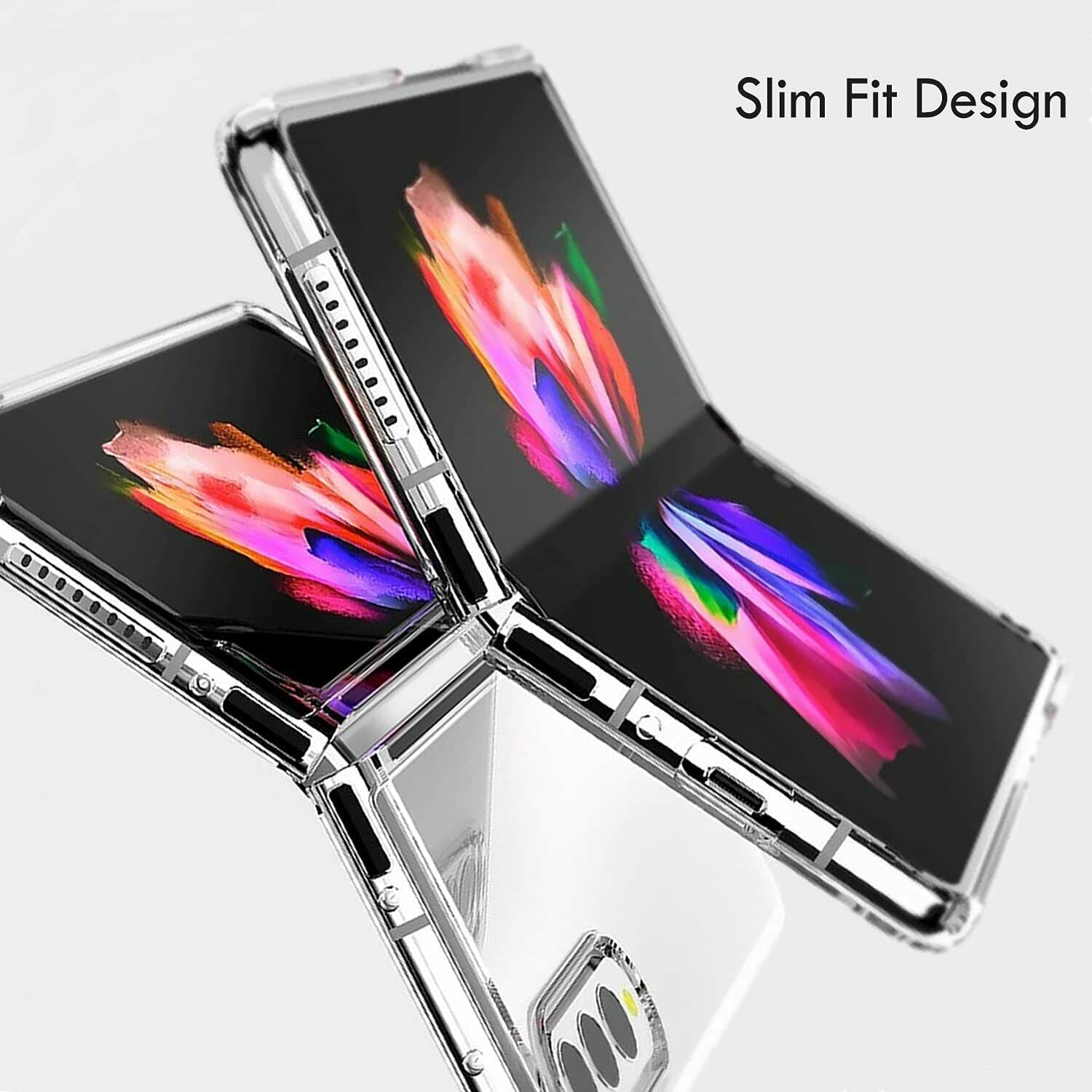 For Samsung Galaxy Z Fold 3 5G Case Premium Clear Heavy Duty Shockproof Cover