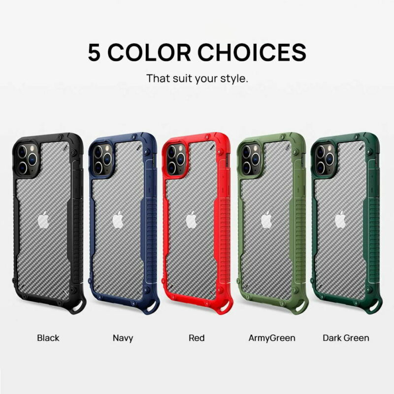 For iPhone 12 Pro Max 6.7" Case Heavy Duty Shockproof Clear Slim Cover+Free Screen Protector