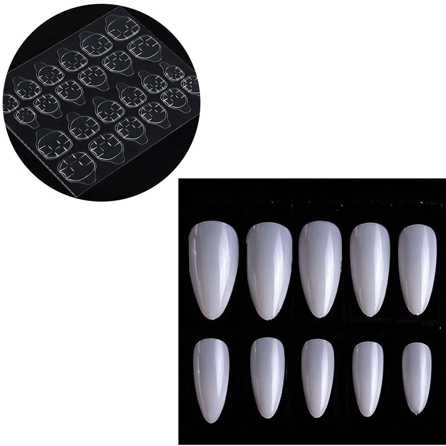 500Pcs Ballerina Nail Coffin Tips Long Art Full Cover Manicure Fake False Nails