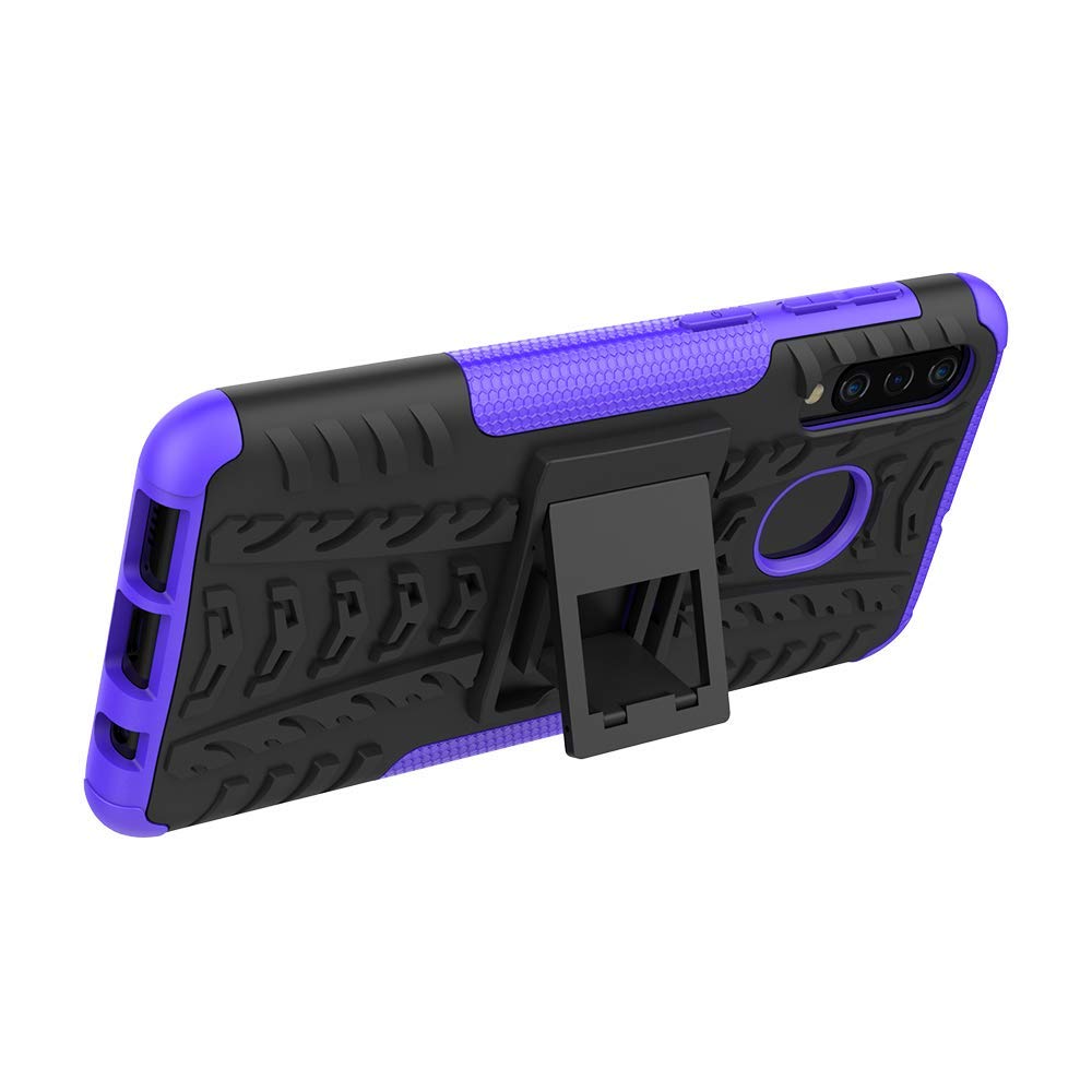 Samsung Galaxy A50 Heavy Duty Tough Shockproof Strong Rugged Anti-Knock Kids Protective Case Cover (Purple)