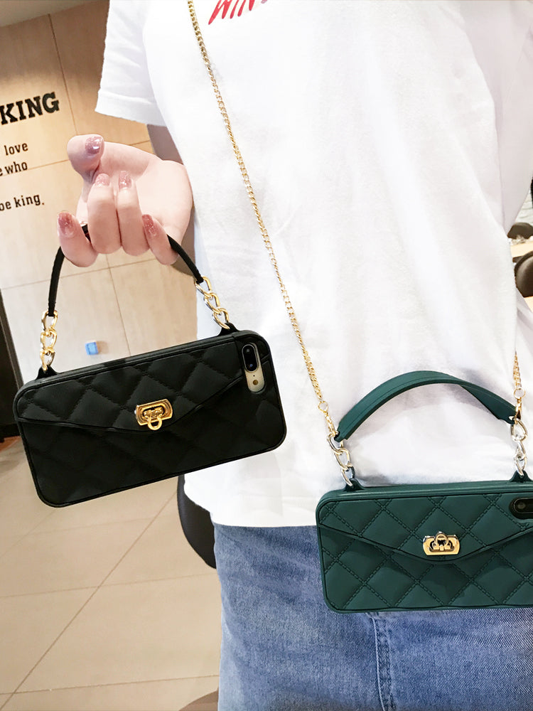 iPhone 7 Case Shoulder Strap Card Wallet Silicone Cover