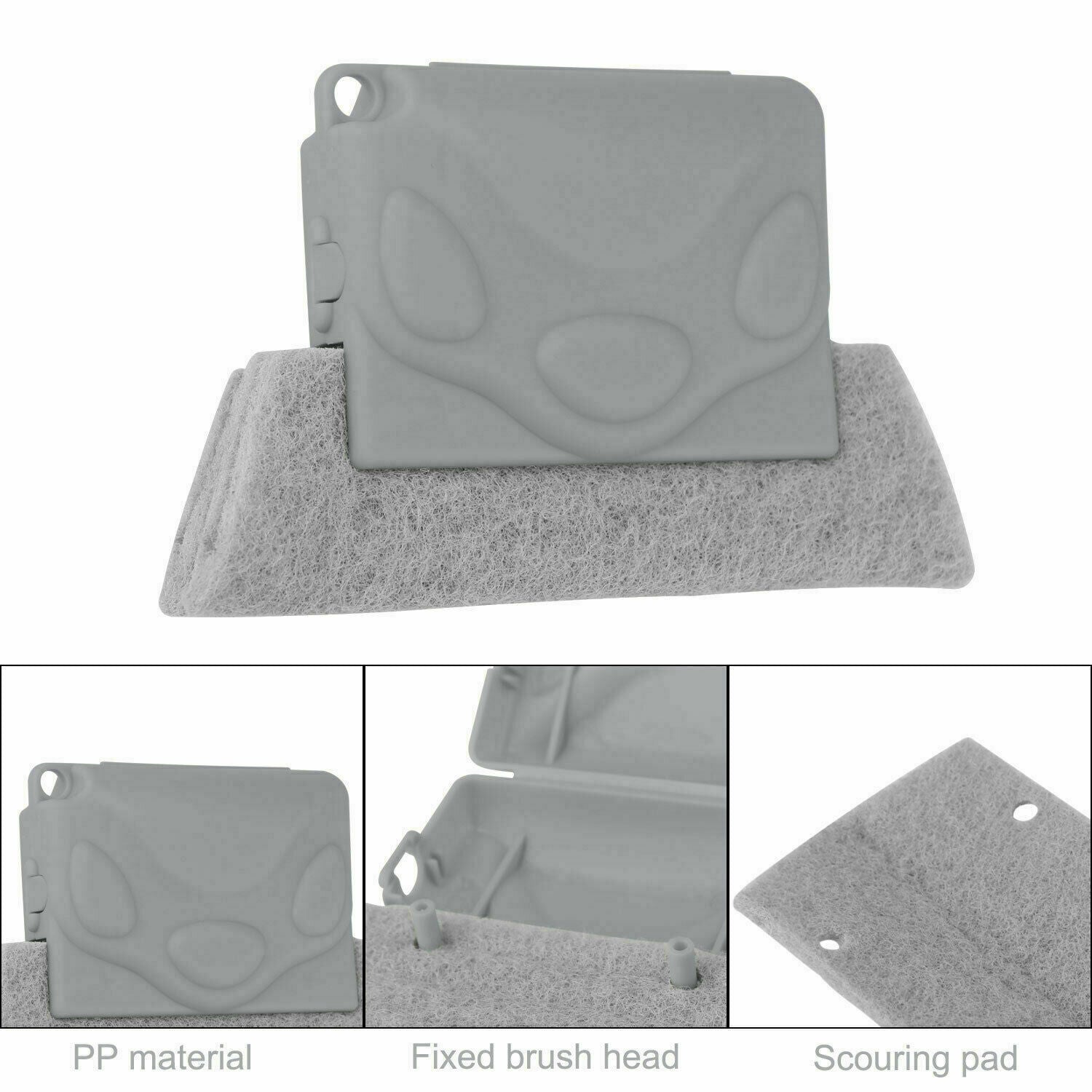 2X Window Door Track Cleaning Brush Gap Groove Sliding Tool Dust Cleaner Kitchen