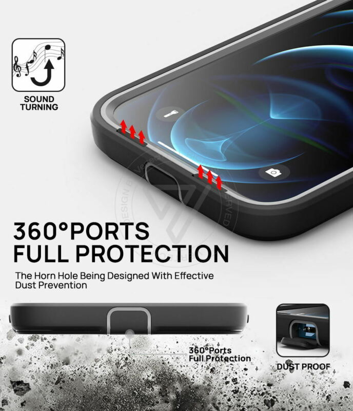 Fr iPhone 13 Pro Max Mini Shockproof Heavy Duty Full-body Slim Case Cover