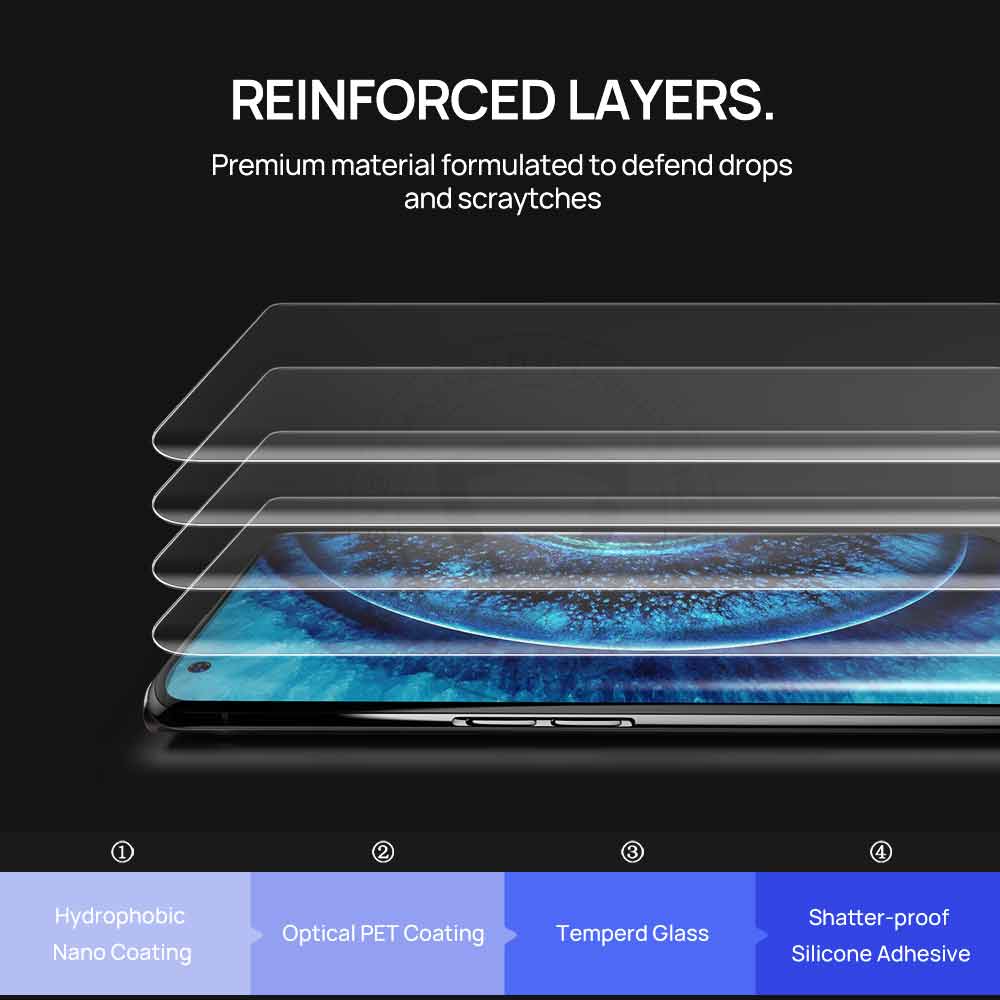 MAXSHIELD OPPO FIND X3 Pro Screen Protector Tempered Full Cover UV Glass