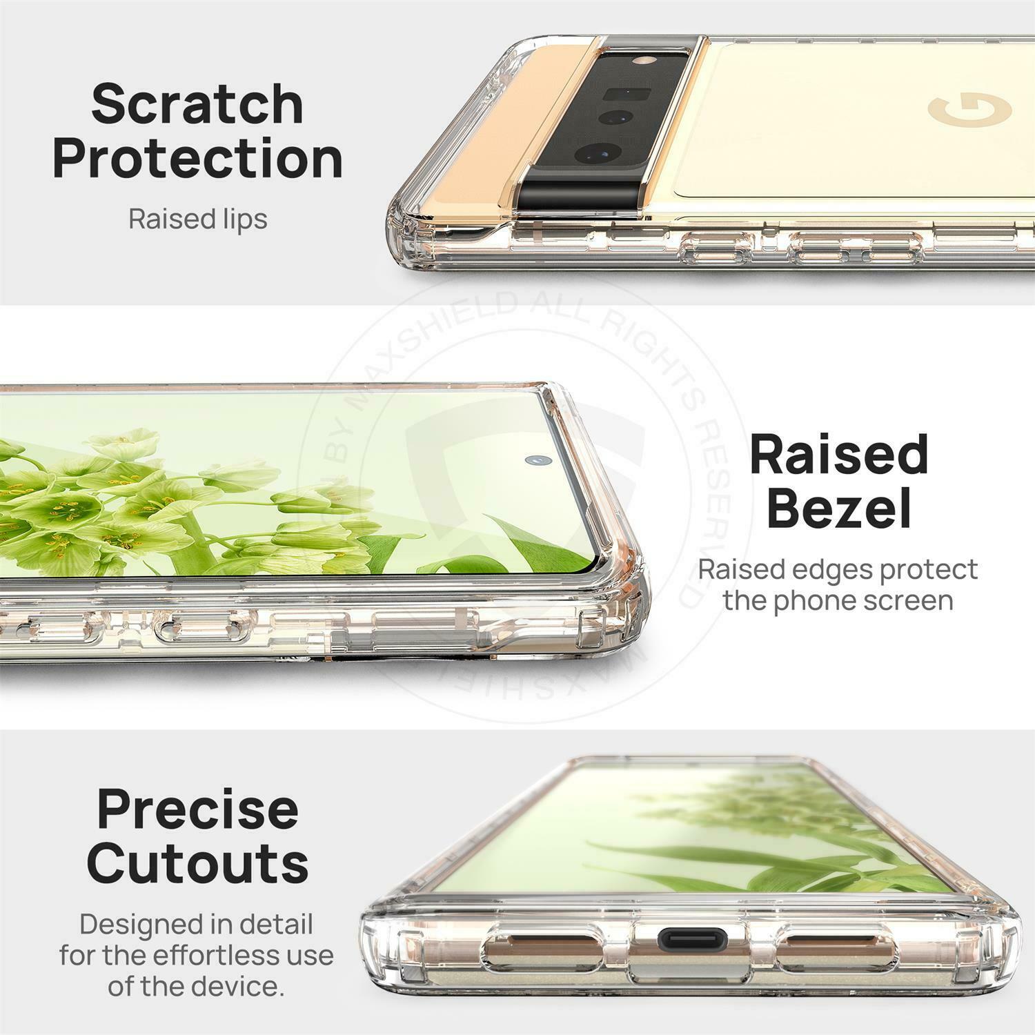 For Google Pixel 6 Pro Case Clear Shockproof Rugged Slim 360 Full Body Case Cover