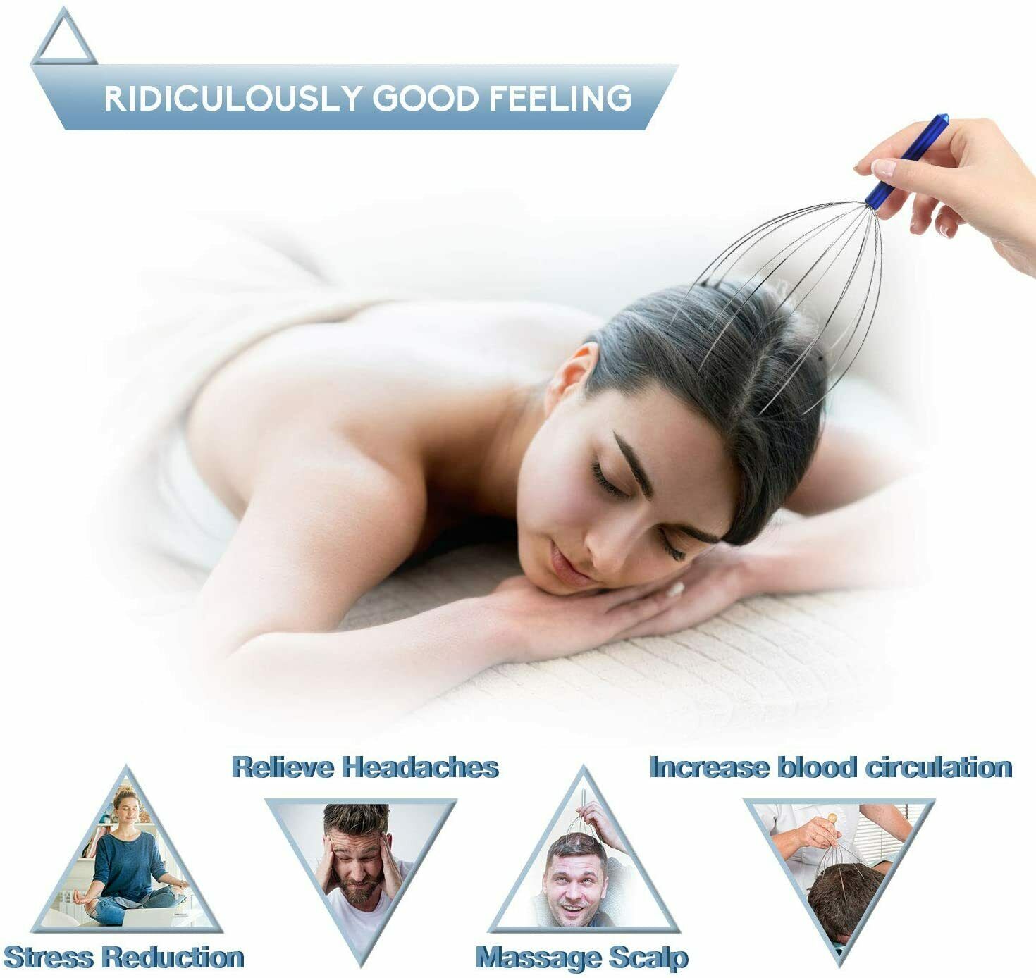 2x Head Neck Scalp Massager Scratcher Octopus Therapeutic Release Relax Tool