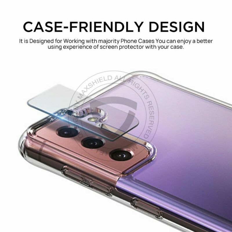 Tempered Glass Screen Protector and Camera Lens Protector for Samsung Galaxy S21
