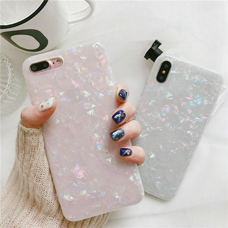 iPhone XS Soft TPU Case Marble Shockproof Silicone Gel Cover
