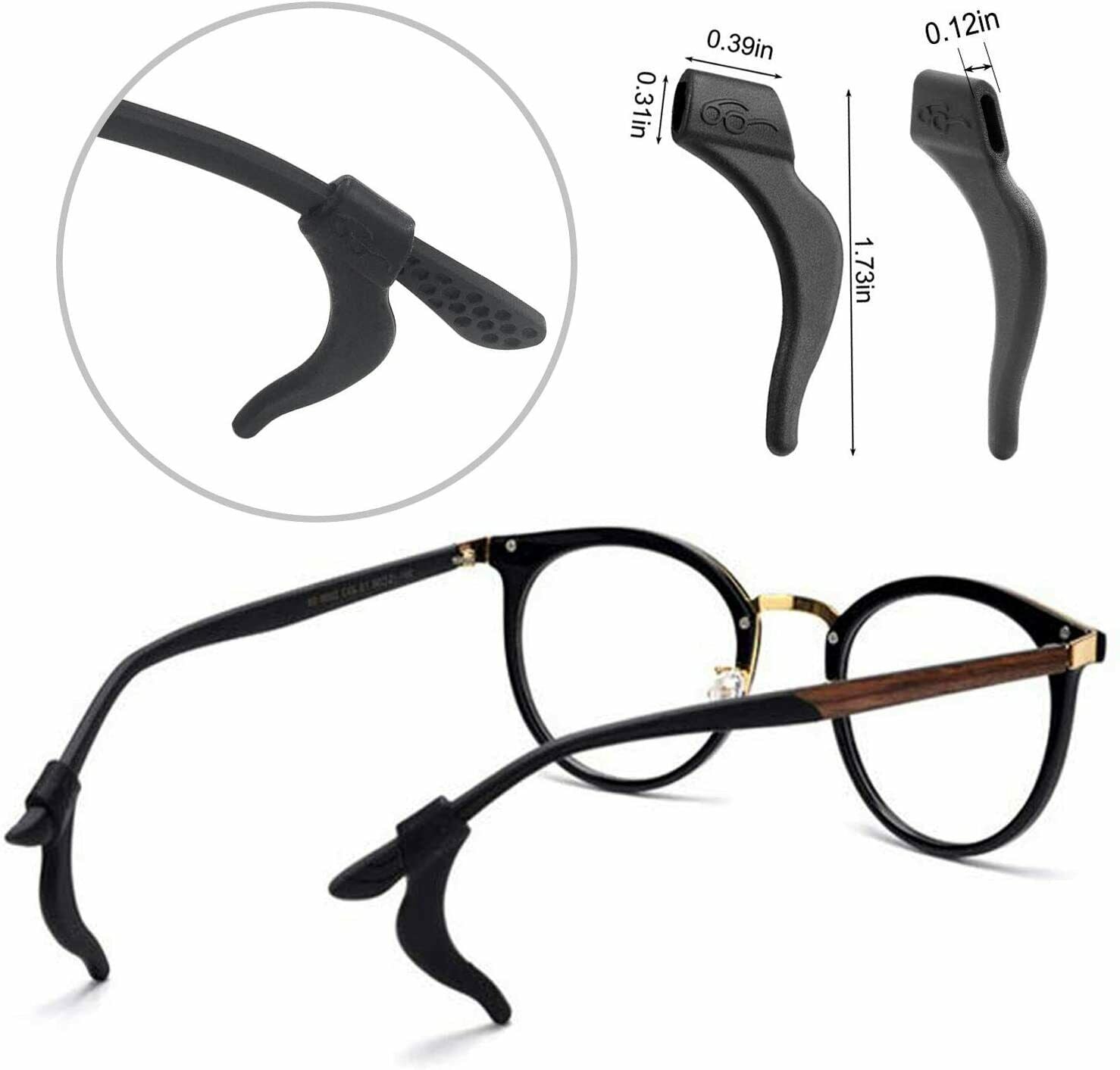4 Pair Anti Slip Glasses Ear Hooks Tip Eyeglasses Grip Temple Holder Silicone AU