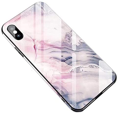 iPhone XS Case Shockproof Tough Glass Marble Soft Cover for Apple