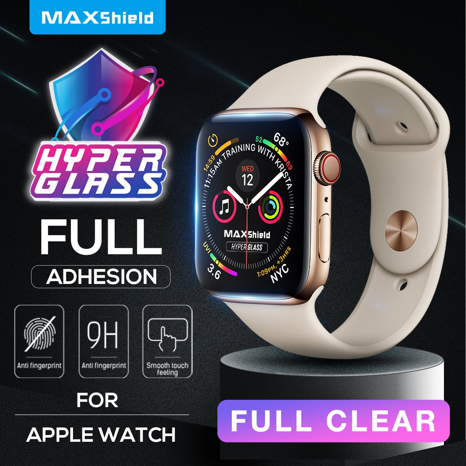 MaxShield Screen Protector for Apple Watch Series 1/2/3/4 40mm iWatch