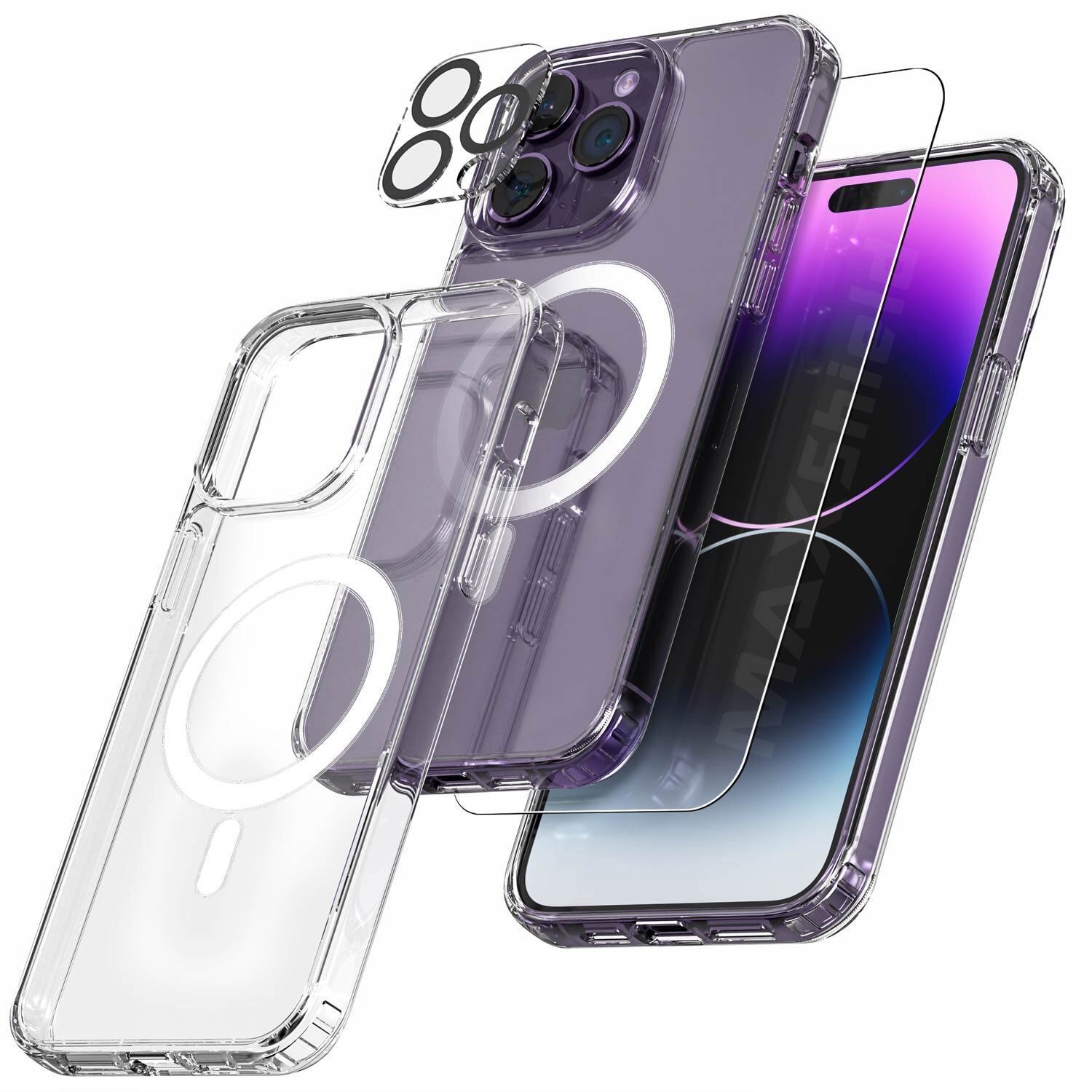 For iPhone 11 Pro Max Clear Magsafe Magnetic Case Shockproof Cover