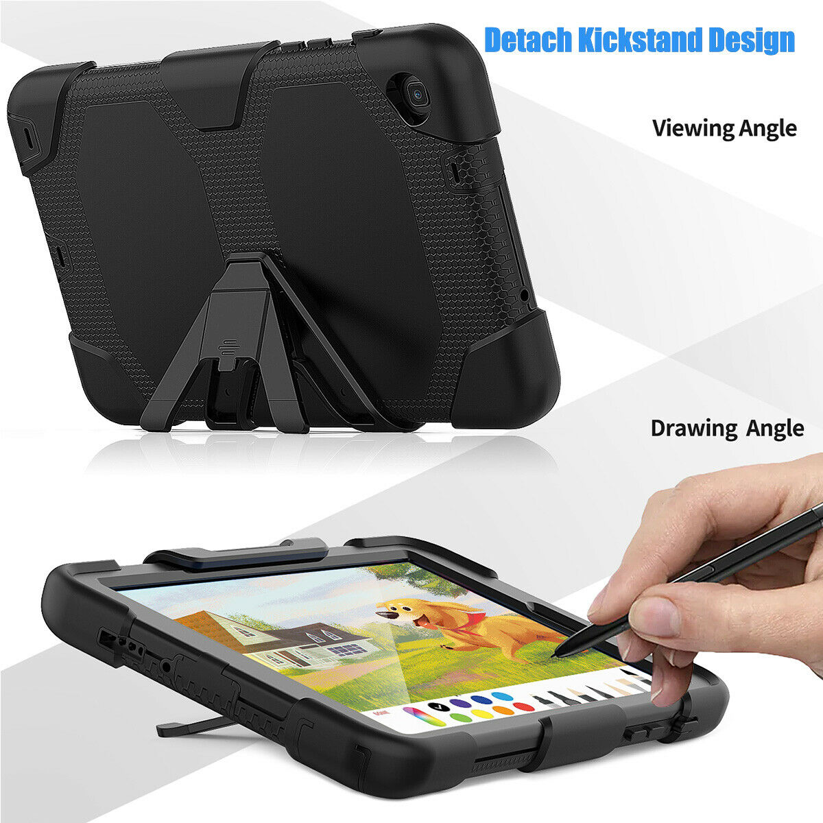 For Samsung Galaxy Tab A 8.0'' 2019 P200/P205 Tablet Case With Screen Protector