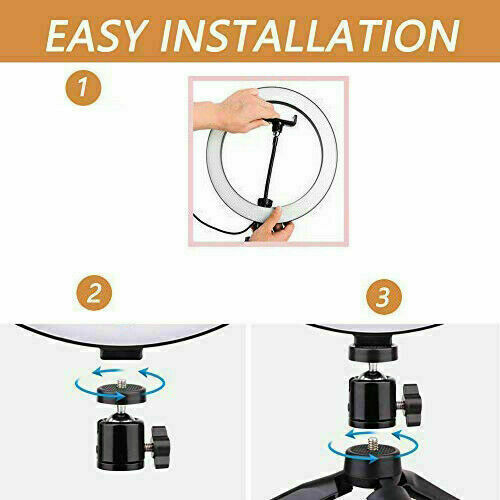 6" 10" LED Ring Light+Tripod Stand Lighting Kit Youtube Phone Makeup Selfie