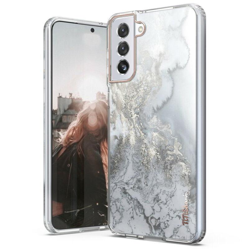 For Samsung Galaxy S21 Plus 5G Case Clear Slim Marble Shockproof Cover
