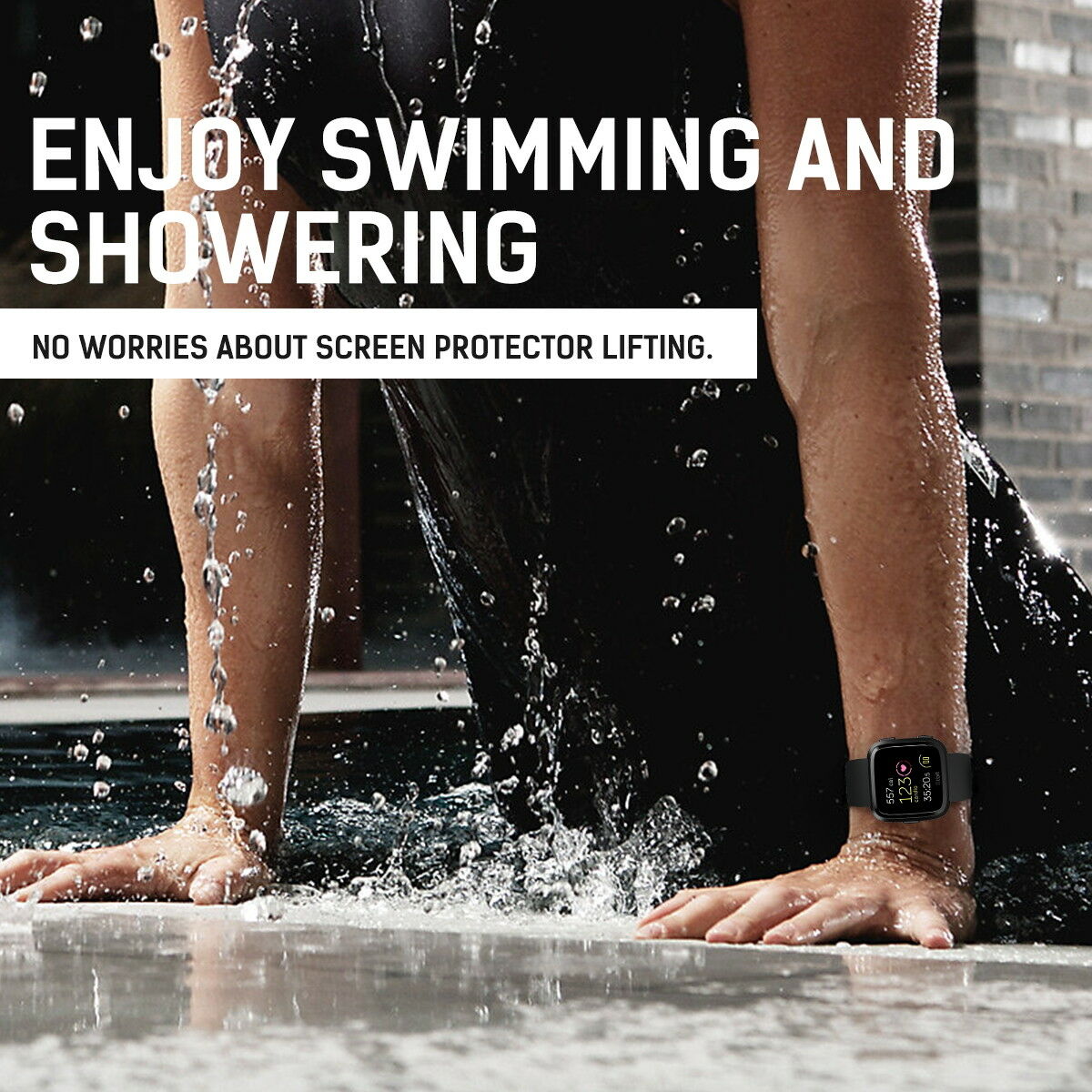 3 Pack For Fitbit Versa 3 2 Screen Protector Full Coverage Flexible Film