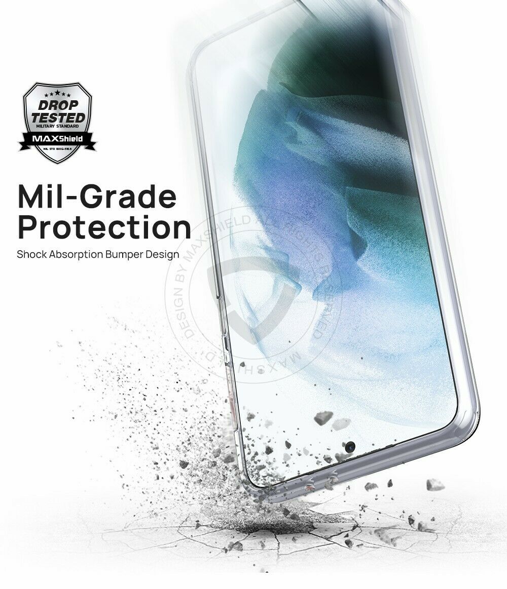 For Samsung Galaxy S21 FE Case Hard Clear Slim Cover+Lens Camera Screen Protector