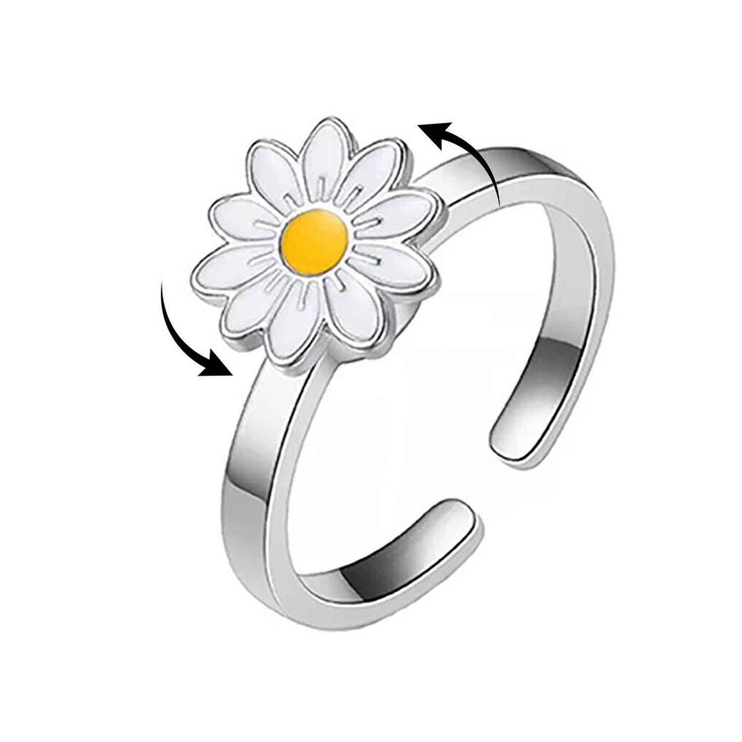 Anxiety Worry Fidget Spinner Ring Meditation Spinner Ring Adjustable Opening AU