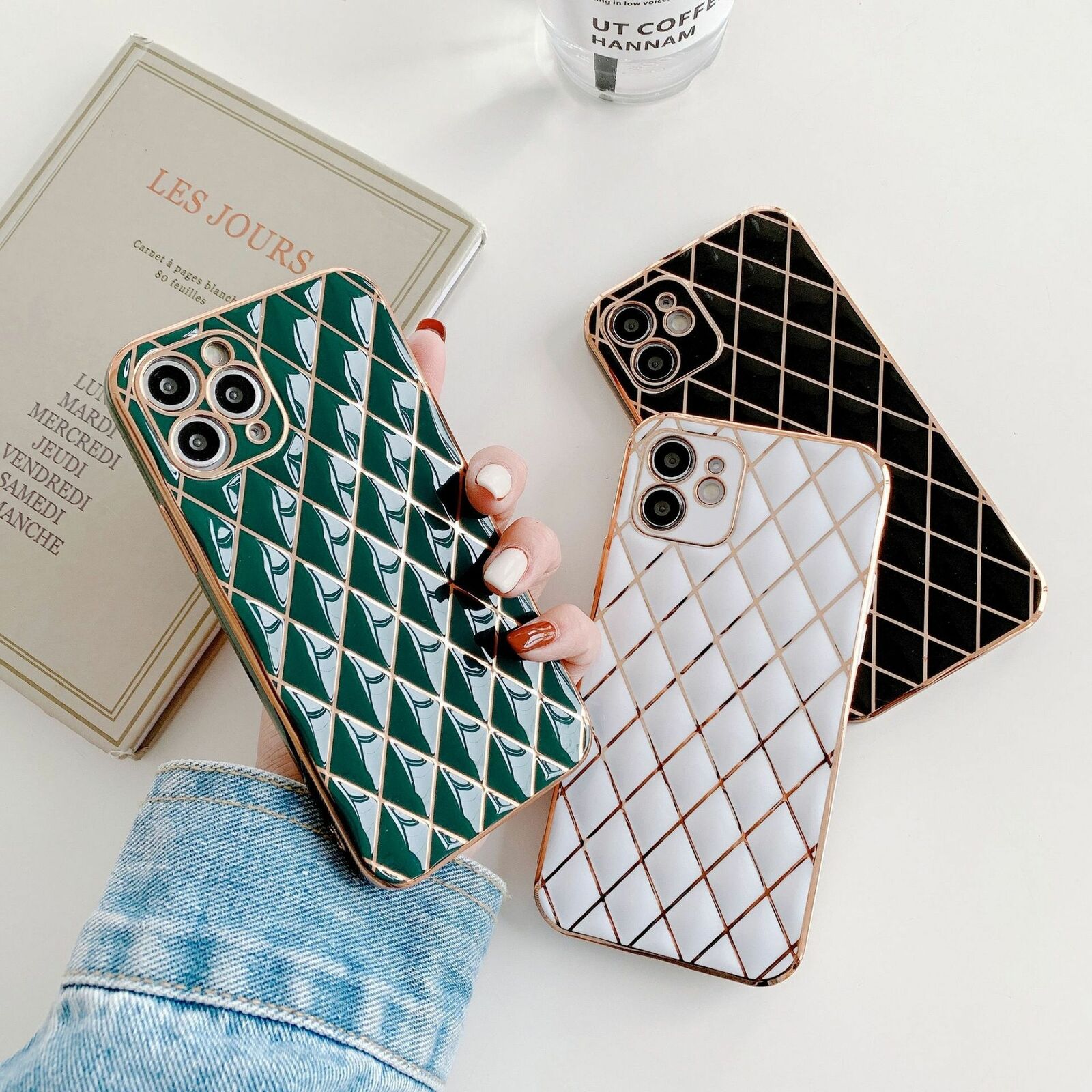 For iPhone 12 Pro Case Shockproof Leather Marble Soft Slim Wallet Girl Cover
