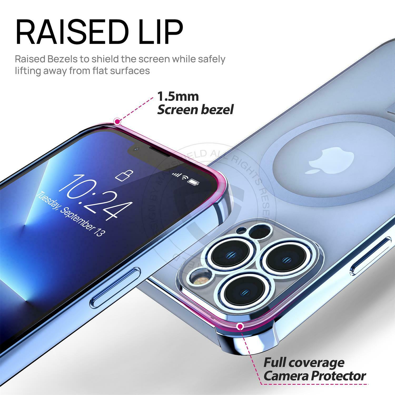 For iPhone 13 Pro Max Magnetic Mag Safe Case Slim Clear Bumper Shockproof Cover