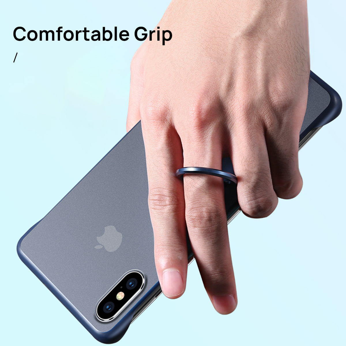 iPhone XS Case Cover, Slim Matte Back Clear TPU ShockProof Bumper