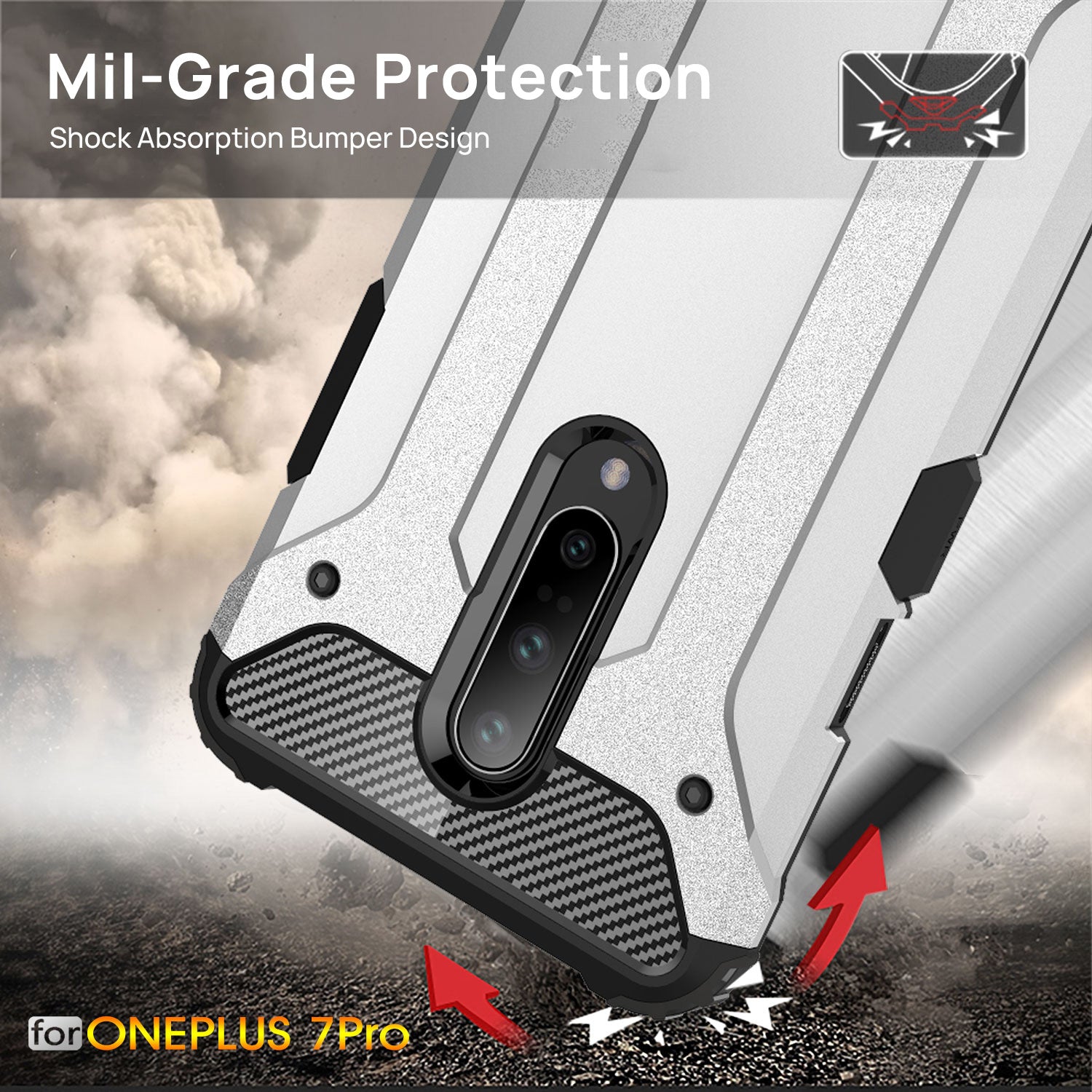 Oneplus 7 Case, Premium Flexible Soft Anti Slip TPU Cover