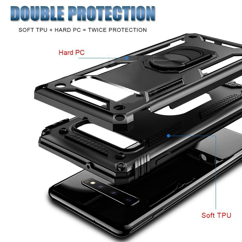 Samsung Note10  Heavy Duty Armor 360° Stand Ring Holder Case Cover