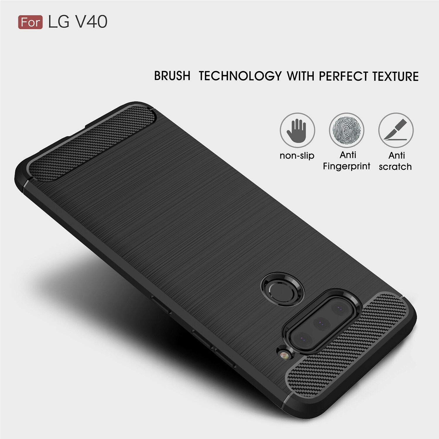 For LG V40 ThinQ Phone Case Soft TPU Rubber Shockproof Slim Cover