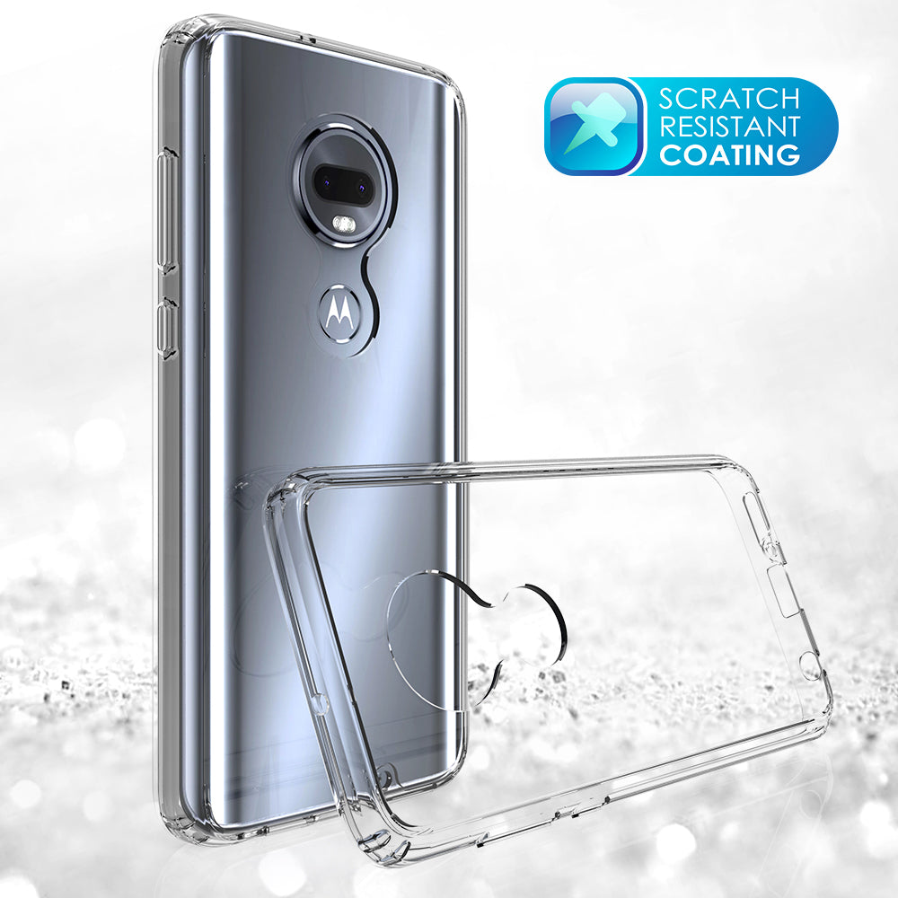 Moto G7 Case, Maxshield Rugged Armor Ultra Clear Cover for Motorola