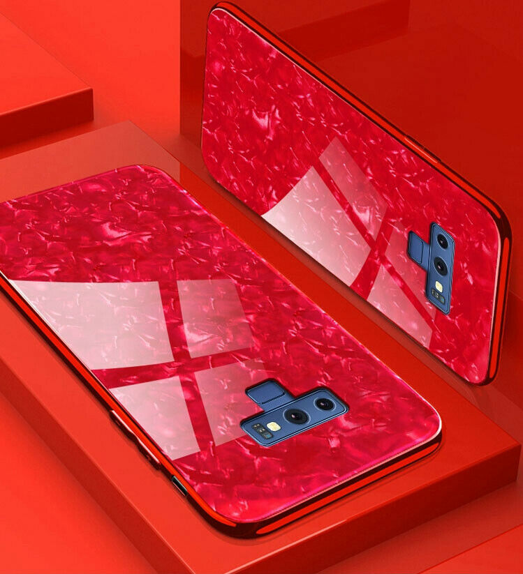 For Samsung S10 Case Luxury Tempered Glass Back Shockproof Cover-Pink