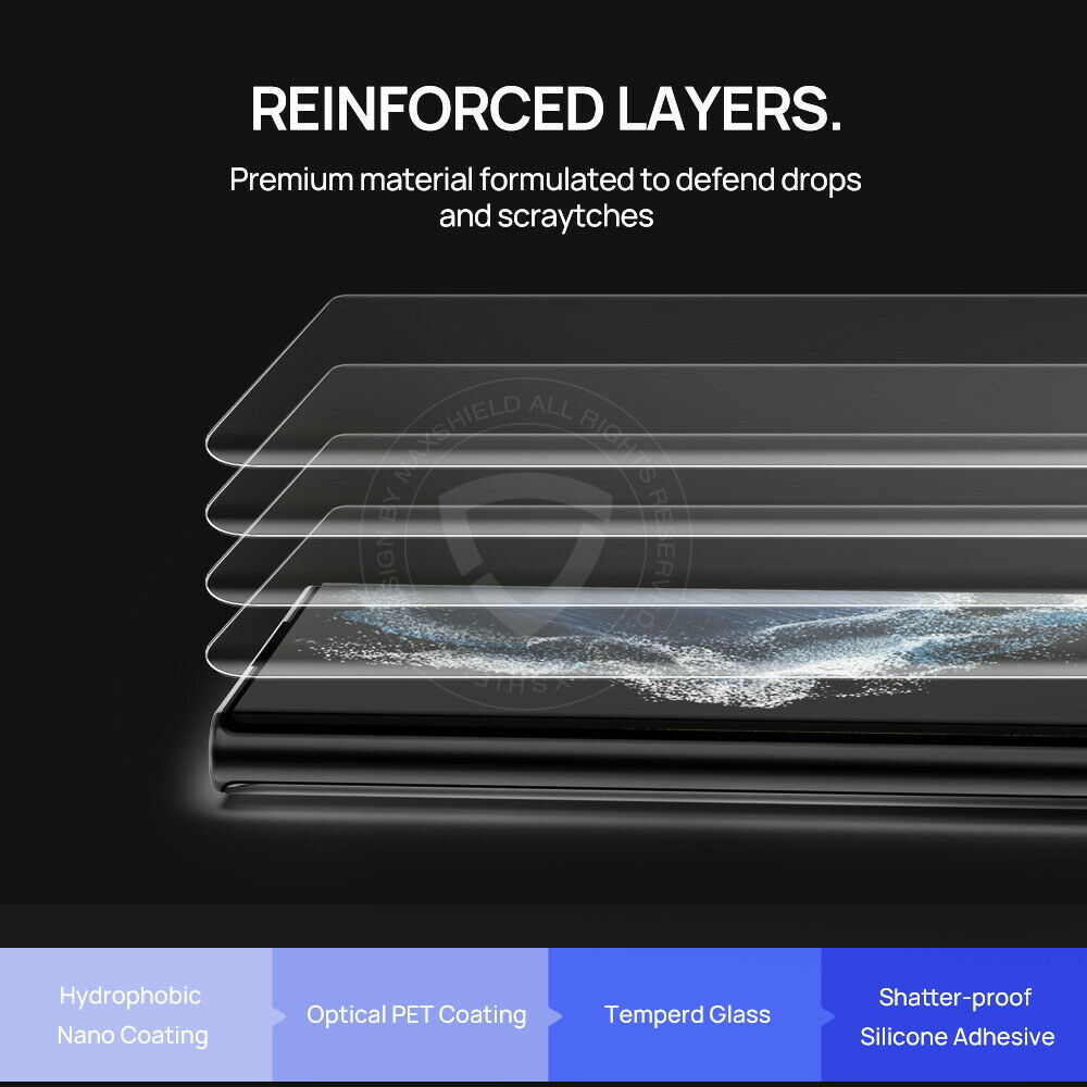 For Samsung Galaxy S22 Ultra Full Cover UV Tempered Glass Screen Protector