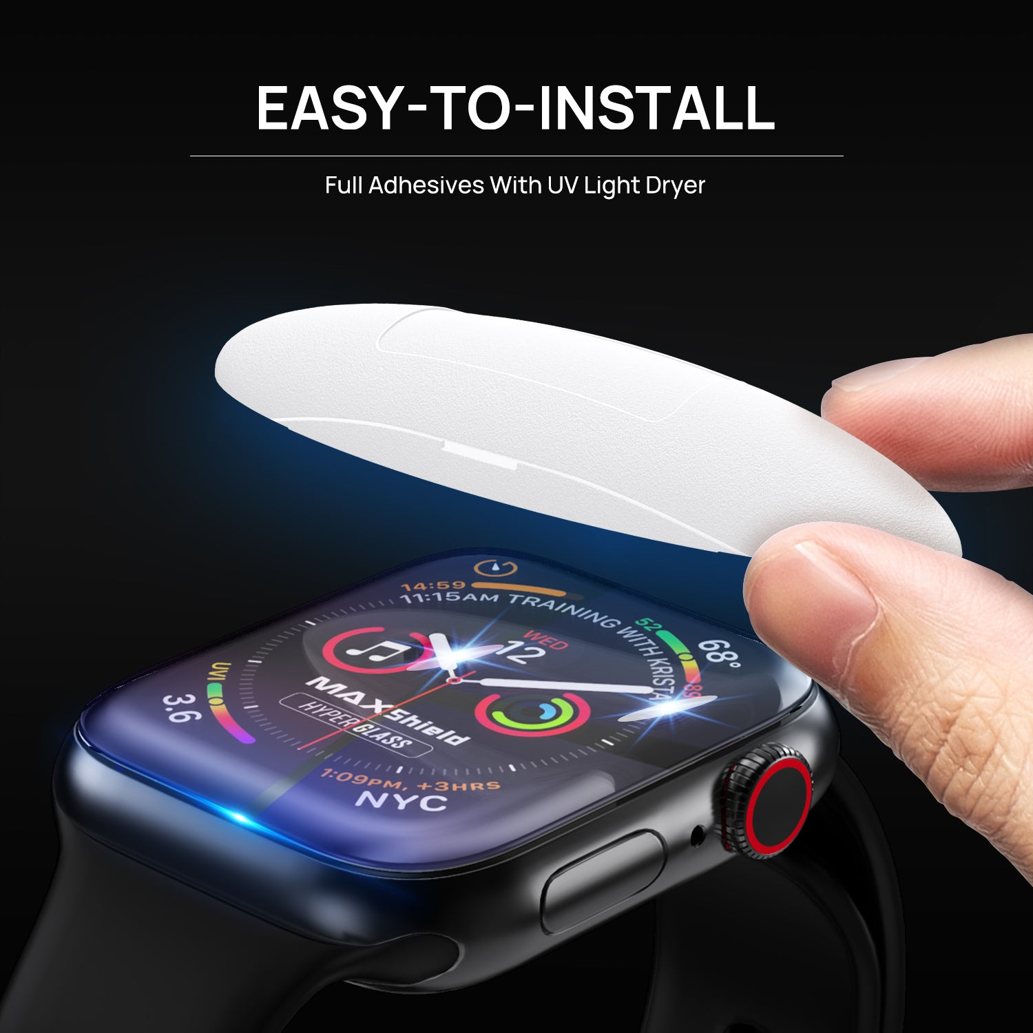 MaxShield Screen Protector for Apple Watch Series 1/2/3/4 38mm iWatch