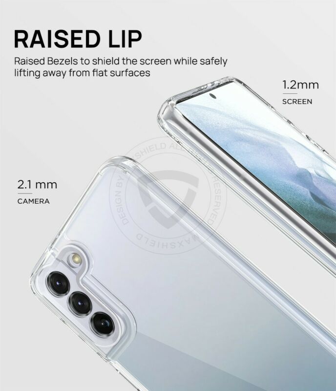 MAXSHIELD For Galaxy S21 Case Heavy Duty Shockproof Clear Slim Cover