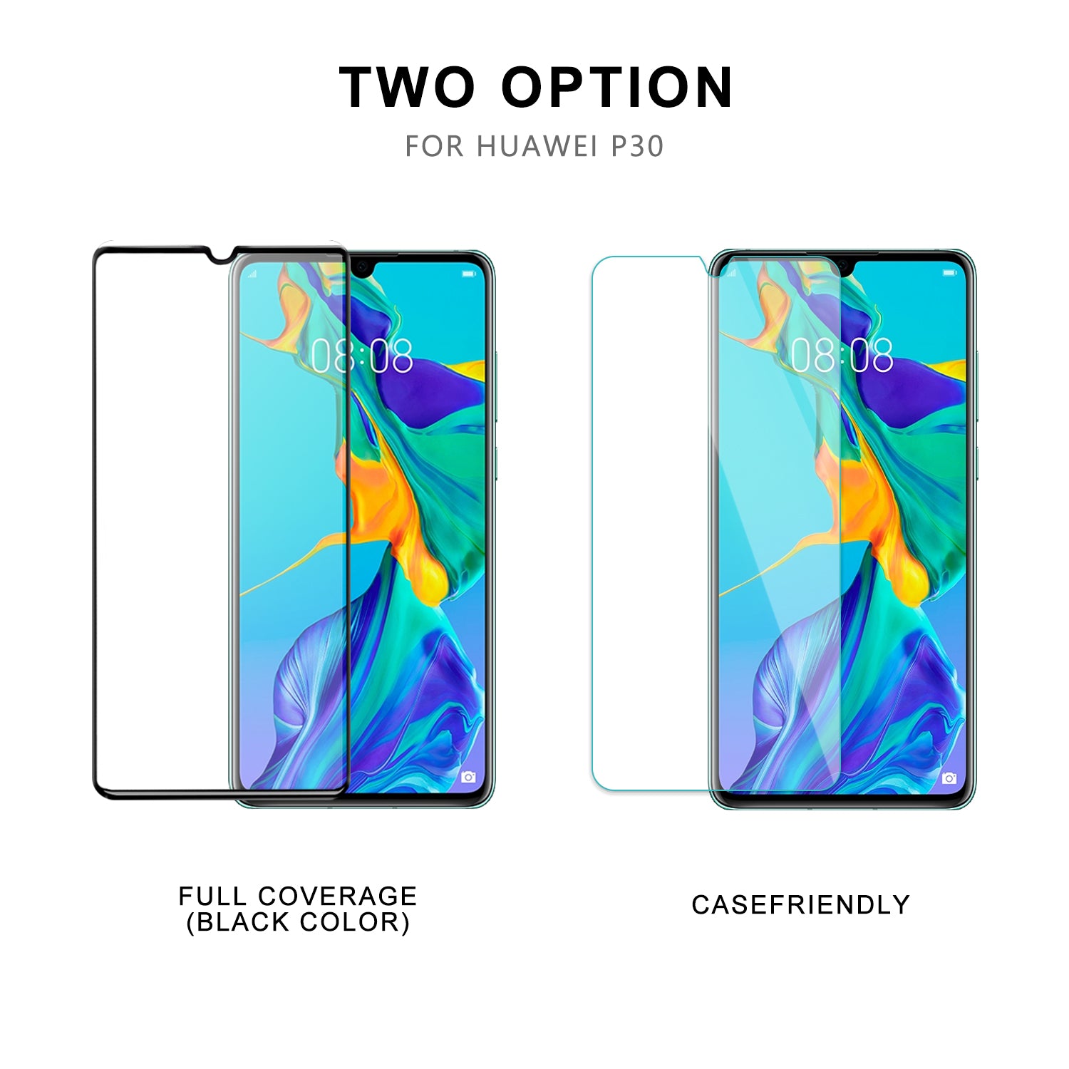 MAXSHIELD Huawei P30 Full Adhesion Tempered Glass Screen Protector Full coverage