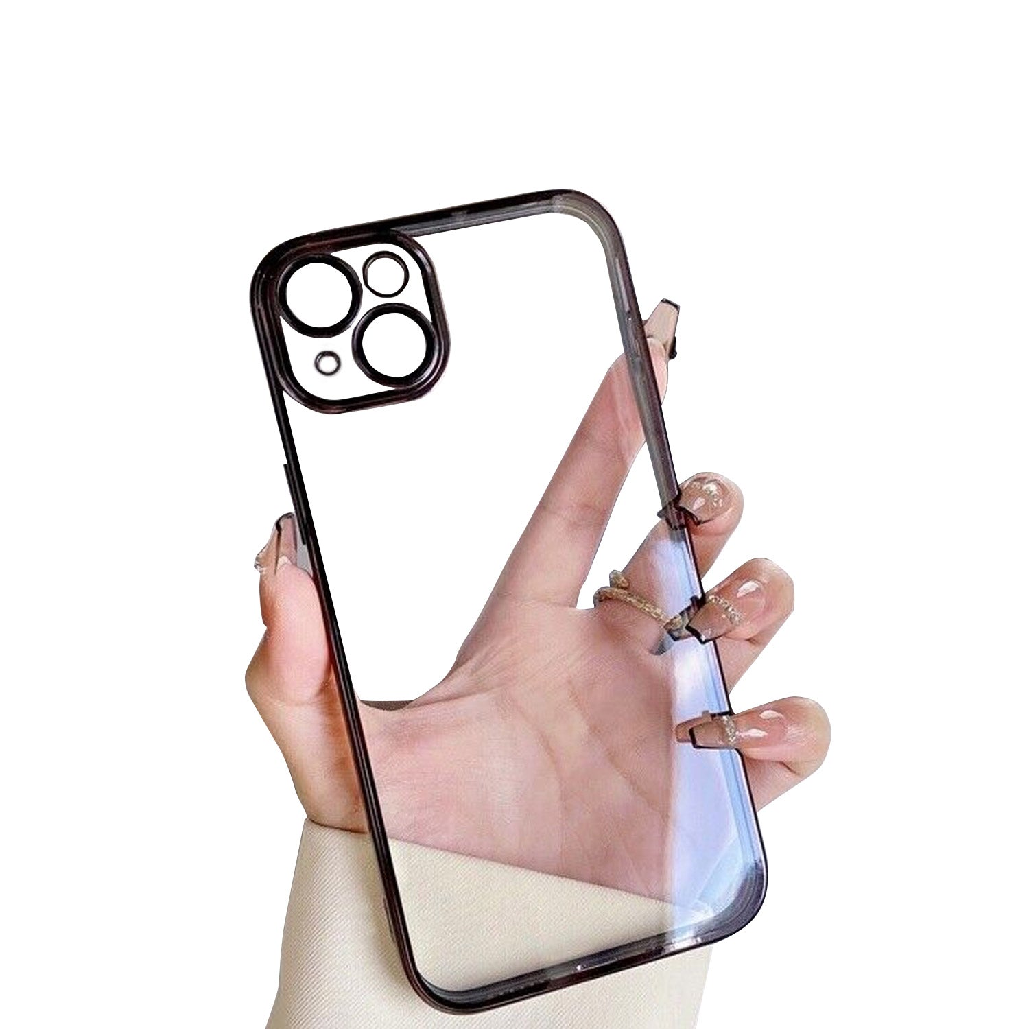 For iPhone 14 Pro Max Shockproof Case Cover Matte Clear Camera Lens Protector