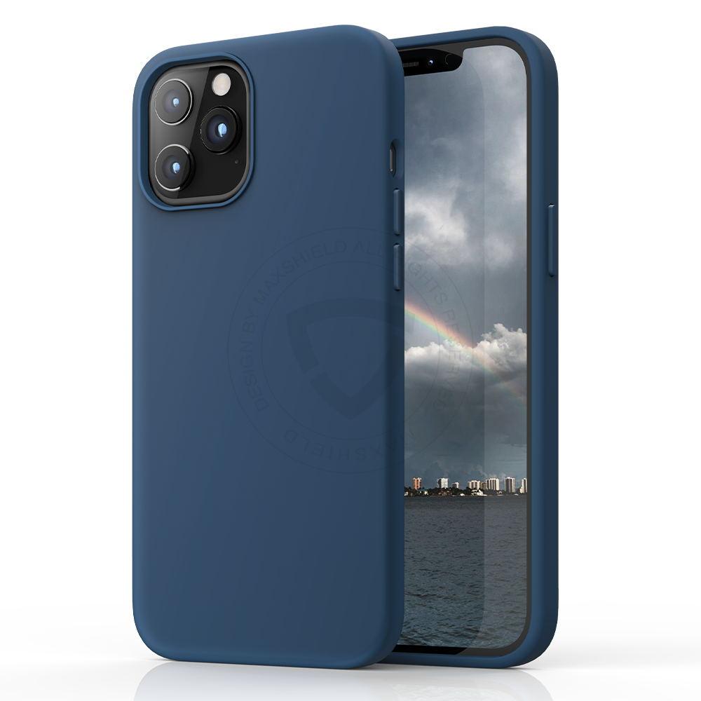 For iPhone 12 Mini 5.4" Case MAXSHIELD Soft Liquid Silicone Shockproof Cover