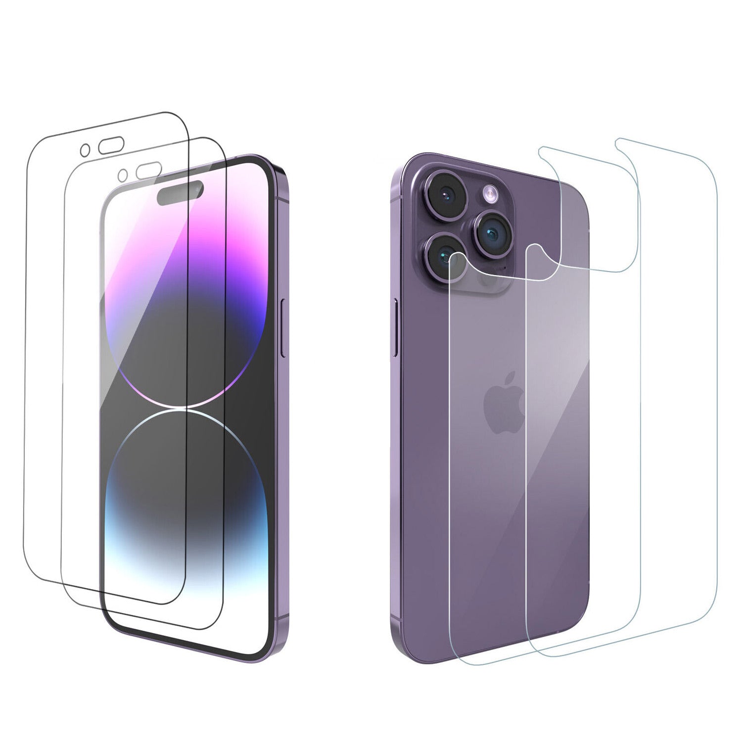 2X For iPhone 14 Pro Max Tempered Glass Back Screen Protector Lens Camera