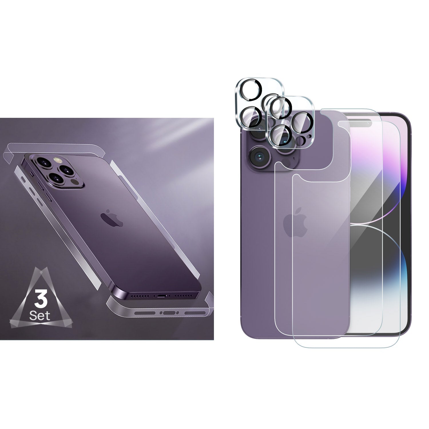 2X For iPhone 14 Pro Max Tempered Glass Back Screen Protector Lens Camera