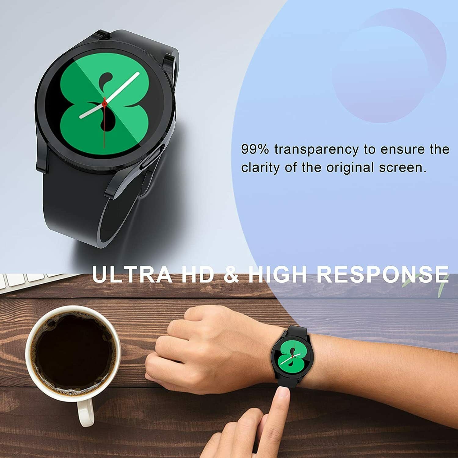 Full Cover Screen Protector Shell Case Cover Fr Samsung Galaxy Watch 4 40mm 44mm