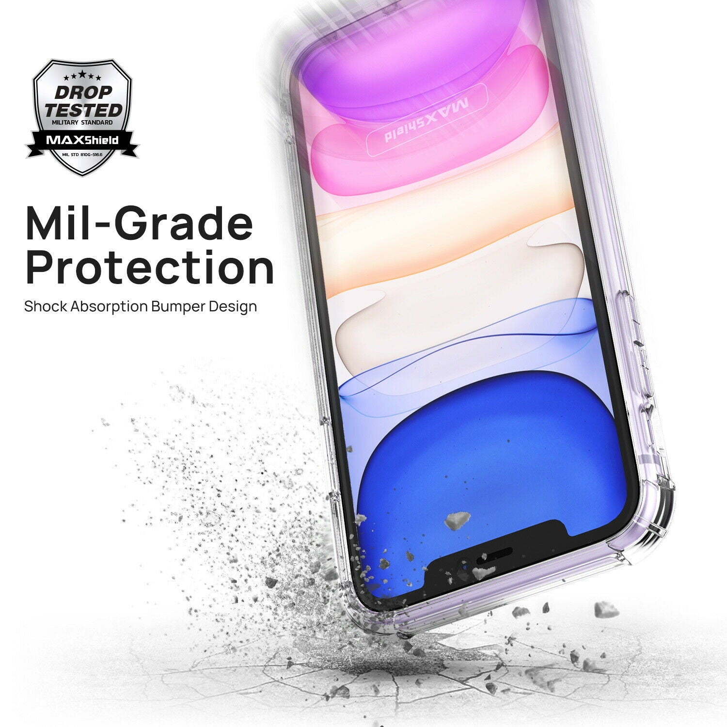 iPhone 11 Pro Max Case Clear Heavy Duty 2019 Shockproof TPU Hybrid Bumper Cover