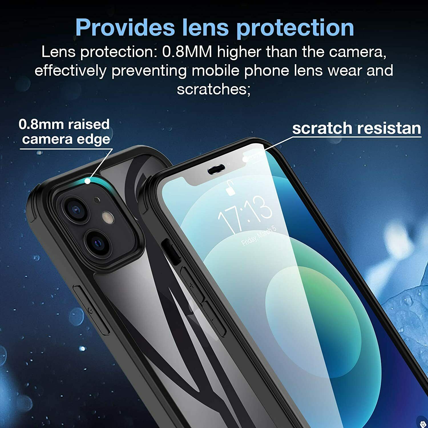 For iPhone 12 Pro Max Mini Shockproof Heavy Duty 360 Full-body Case Screen Cover