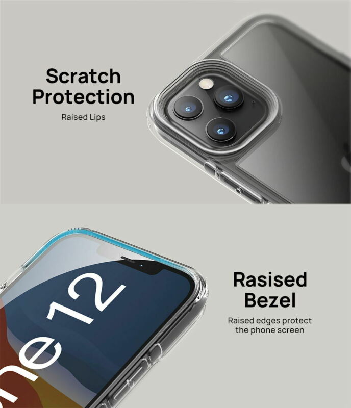 MAXShield For iPhone 12 Pro Max Mini Case,Matte Clear Slim Heavy Duty Cover