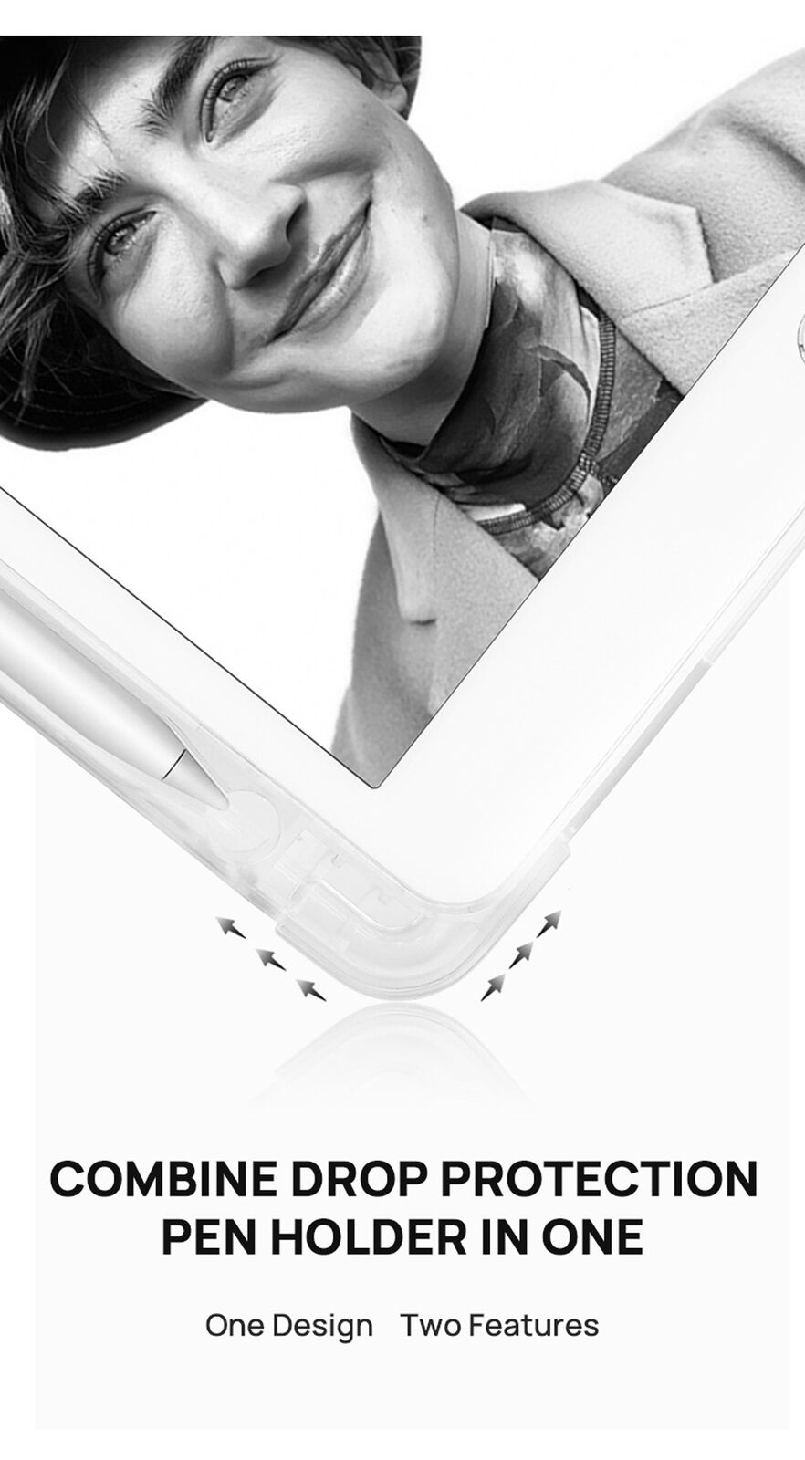 For Apple iPad Pro 12.9" 2021(5th Gen) Clear Case Shockproof Heavy Duty Cover