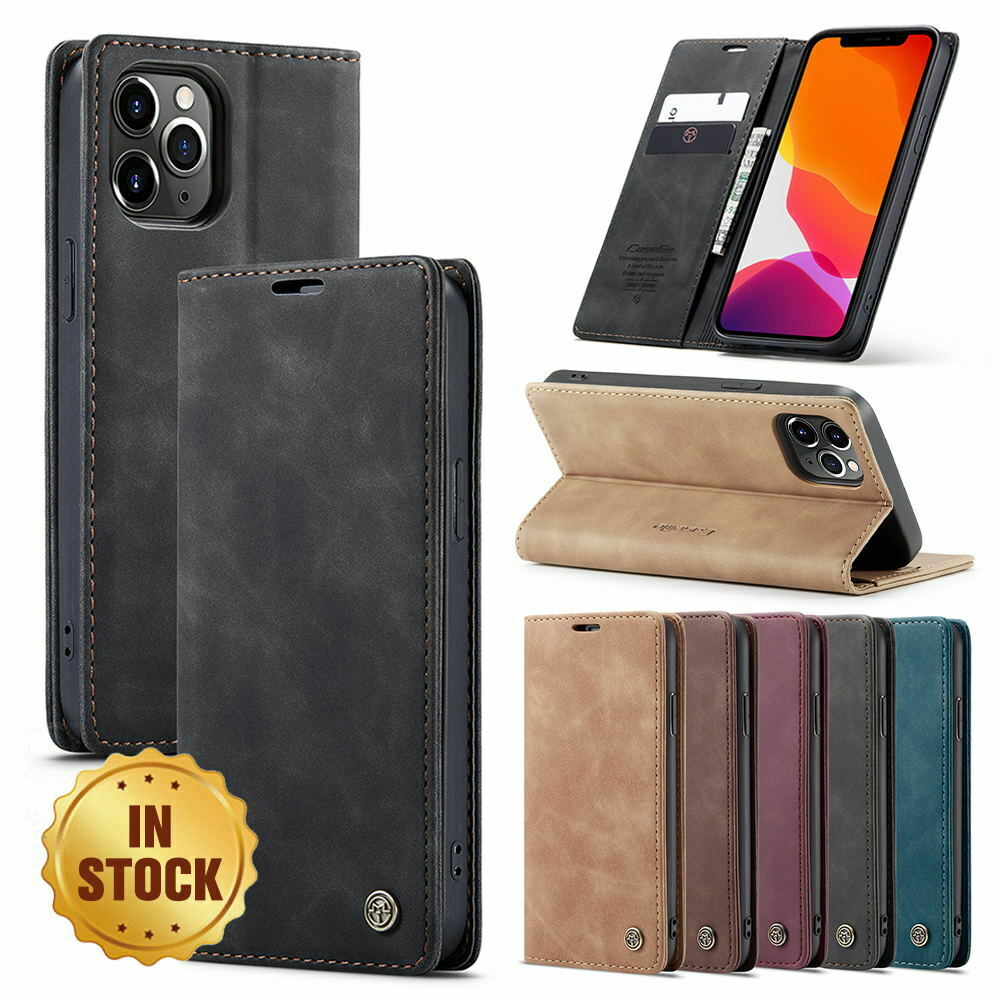 For iPhone 12 Mini 5.4" Case Magnetic Leather Wallet Card Flip Stand Cover
