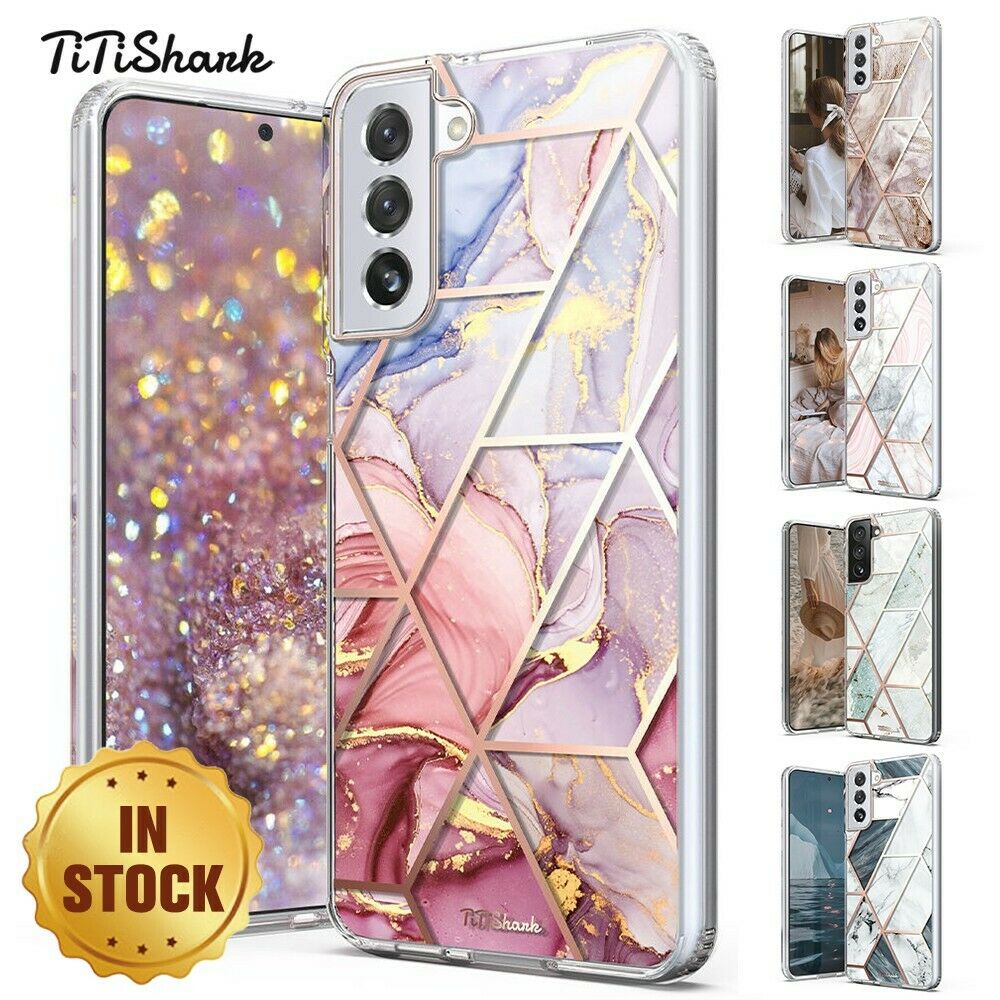 For Samsung Galaxy S21 Plus 5G Case Clear Slim Marble Shockproof Cover